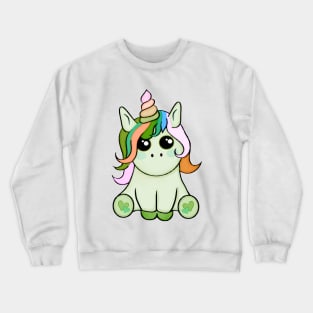 Green Unicorn Art Crewneck Sweatshirt